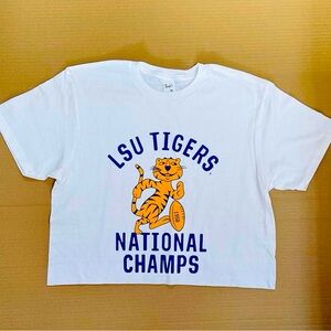 COPY - LSU Tiger Crop Top